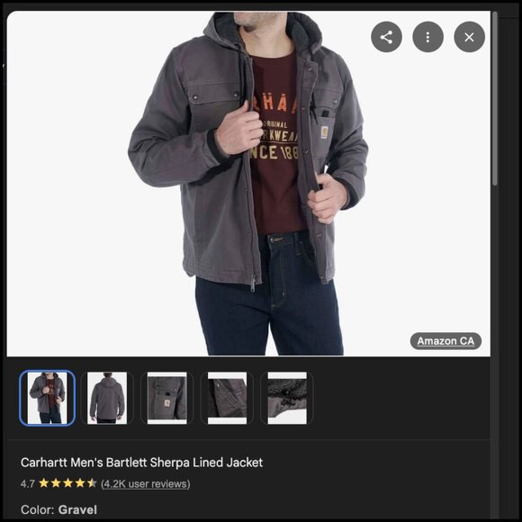 Carhartt • Bartlett Jacket • Large Tall • Grey - Picture 14 of 14